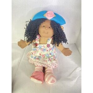 Sweetie Pie Kids Mia Plush Doll Girl African American Cloth Fabric Yarn Hair VTG